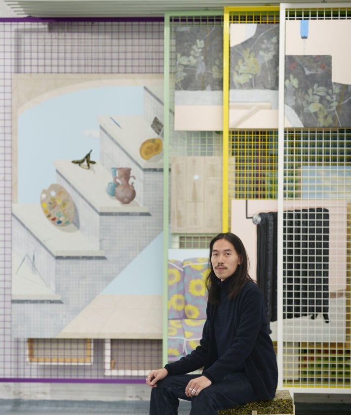 Imagen secundaria 2 - El artista An Wei, en su estudio de Madrid.